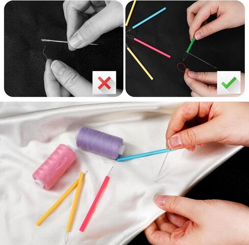 10 Pcs Needle Threader for Hand Sewing 5 Colors Needle Threading Tool Set Colorful Easy Threading Guide Plastic Sewing Machine Thread Helper for Elderly Beading and Knitting Craft Accessories in Kuwait