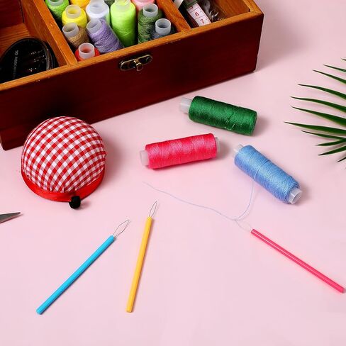 10 Pcs Needle Threader for Hand Sewing 5 Colors Needle Threading Tool Set Colorful Easy Threading Guide Plastic Sewing Machine Thread Helper for Elderly Beading and Knitting Craft Accessories in Kuwait