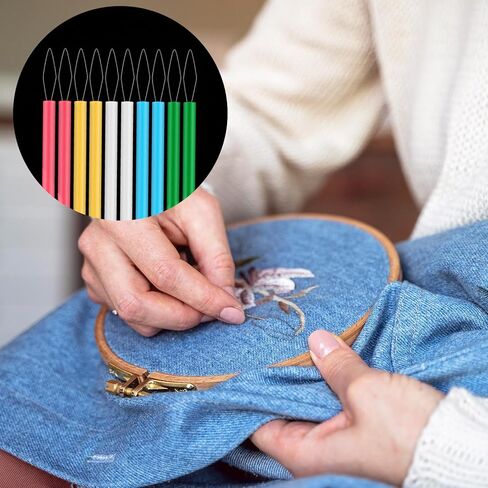 10 Pcs Needle Threader for Hand Sewing 5 Colors Needle Threading Tool Set Colorful Easy Threading Guide Plastic Sewing Machine Thread Helper for Elderly Beading and Knitting Craft Accessories in Kuwait