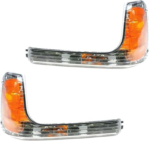 Corner Parking Side Marker Turn Signal Lamp Set 2pcs for Cadillac for Escalade Base 99-00,for GMC for Yukon Denali 99-00 Front Left 1ALPP00972 GM2521183, Revitalize your car in Kuwait