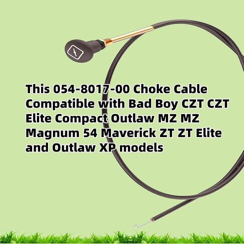 Choke Cable Assembly (Push-Pull Type), Compatible with Bad Boy Zero-Turn Mowers Compact CZT CZT Elite MZ MZ Magnum Maverick Outlaw XP Outlaw ZT ZT Elite - Replaces 054-8017-00 290–610 in Kuwait