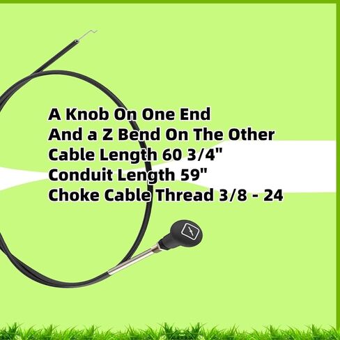 Choke Cable Assembly (Push-Pull Type), Compatible with Bad Boy Zero-Turn Mowers Compact CZT CZT Elite MZ MZ Magnum Maverick Outlaw XP Outlaw ZT ZT Elite - Replaces 054-8017-00 290–610 in Kuwait