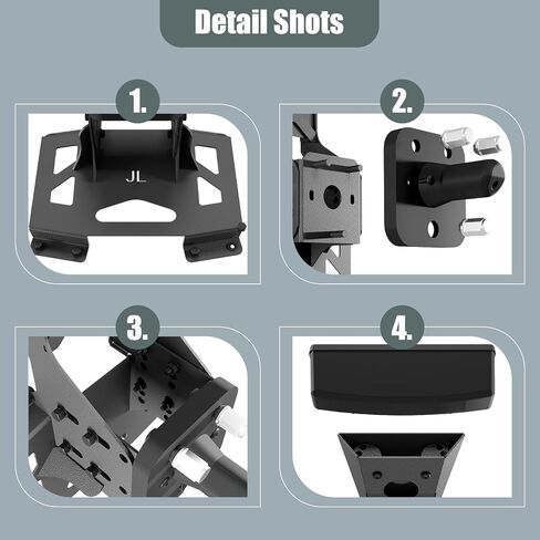 حامل الإطارات الاحتياطية القابل للتعديل من أجل Wrangler JL متوافق مع 2018-2026 Jeep Wrangler JL JLU، رفع الإطارات حتى 40 بوصة مع ضوء الفرامل الثالث وفتحة كاميرا الرؤية الخلفية (الكاميرا غير متضمنة) in Kuwait