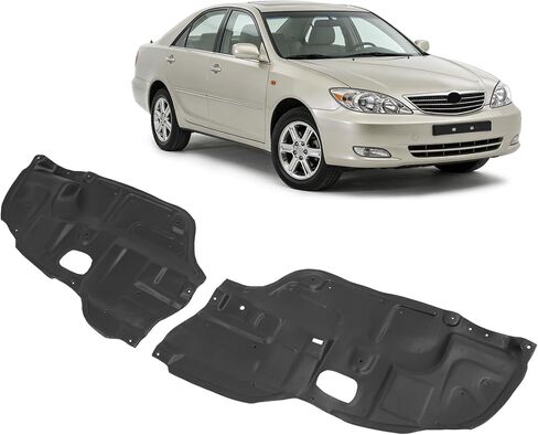 Engine Splash Shield Compatible with 2002-2006 Toyota Camry Replacement for TO1228107 TO1228106 5144206020 5144106030 Plastic(PE) Black in Kuwait