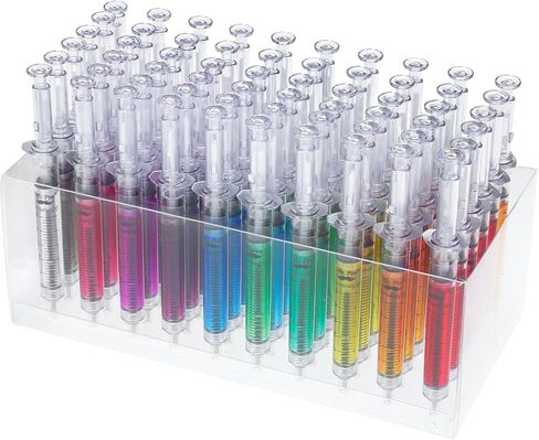 Mr. Pen- Syringe Pens with Holder, 60 Pack, Black Ink, Retractable, Smooth Writing Syringe Pens for Nurses in Kuwait