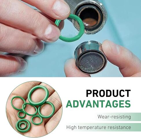 270PCS Seal Gasket Washers, Seal Rubber Car Air Conditioning O Ring Kit, 18 Sizes Auto Air Conditioning Compressor Seal O-Ring Assortment Set, Universal for Door, Window, Home Appliances in Kuwait