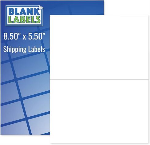 Printable Shipping Address Label | 5.5" x 8.5" (5-1/2 x 8-1/2) | Qty 20 Count | 10 Sheets Total | Permanent White Matte | Compatible with Inkjet and Laser Printer | Blank Labels in Kuwait