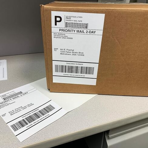 Printable Shipping Address Label | 5.5" x 8.5" (5-1/2 x 8-1/2) | Qty 20 Count | 10 Sheets Total | Permanent White Matte | Compatible with Inkjet and Laser Printer | Blank Labels in Kuwait
