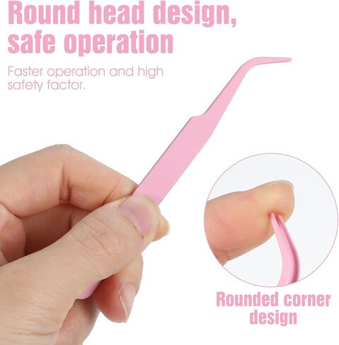 5PCS Lash Extension Tweezers,Stainless Steel Lash Applicator Tools Multipurpose Tweezers for Intricate Projects Scrapbooking Cardmaking Stickers Isolation Nail Art DIY Craft Projects in Kuwait