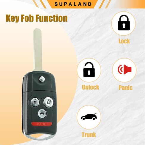 SUPALAND مفتاح علبة مفتاح تشغيل السيارة الإلكتروني استبدال ل أكورا MDX RDX TL TSX ZDX 2007 2008 2009 2010 2011 2012 2013 غطاء بعيد بدون مفتاح in Kuwait