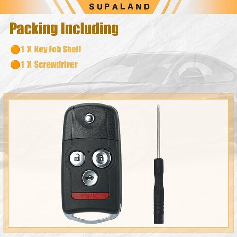 SUPALAND مفتاح علبة مفتاح تشغيل السيارة الإلكتروني استبدال ل أكورا MDX RDX TL TSX ZDX 2007 2008 2009 2010 2011 2012 2013 غطاء بعيد بدون مفتاح in Kuwait