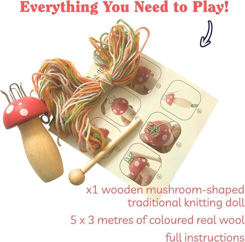 House of Marbles Wooden Knitting Mushroom in Kuwait