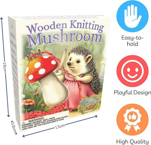 House of Marbles Wooden Knitting Mushroom in Kuwait