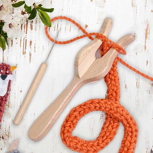 Knitting Fork and, Double Head Lucet Fork,Sturdy,DIY Weaving Tools for Necklace Bracelet for Crocheters Knitters in Kuwait