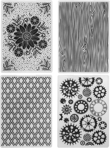 Julihai Embossing Template EasytoUse Paper Craft Tool for Creating Masterpieces 4Pcs Suitable for Cards, Scrapbooks, Paper Crafts in Kuwait