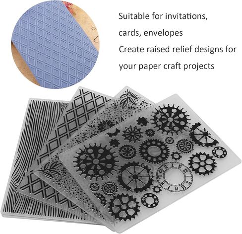 Julihai Embossing Template EasytoUse Paper Craft Tool for Creating Masterpieces 4Pcs Suitable for Cards, Scrapbooks, Paper Crafts in Kuwait