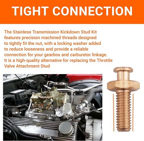 20-40 Stainless Steel Transmission Kickdown Stud Kit, Throttle Valve Attachment Stud for Carburetor & Transmission Kickdown Hookup, Includes Nuts & Lock Washers - 3 Pack in Kuwait