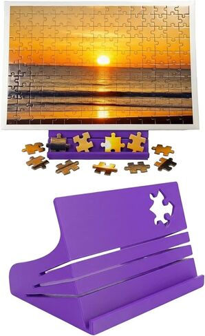 Puzzle Box Stand,Three Adjustable Angles Puzzle Lid Holder with Poster Slot, Anti-Reflective Holder, Universal Size for Comfortable Viewing, an Essential Tool for Puzzle Enthusiasts in Kuwait