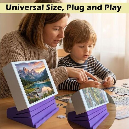 Puzzle Box Stand,Three Adjustable Angles Puzzle Lid Holder with Poster Slot, Anti-Reflective Holder, Universal Size for Comfortable Viewing, an Essential Tool for Puzzle Enthusiasts in Kuwait