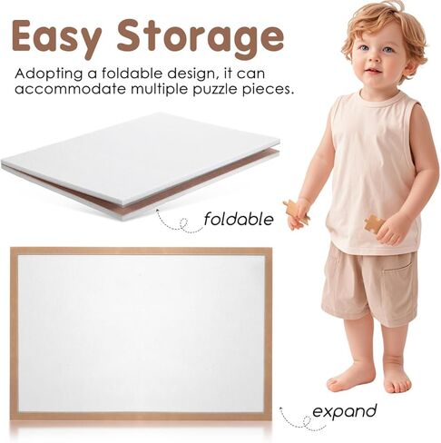 TOYANDONA Jigsaw Puzzle Board for 500 Pieces - Foldable Puzzle Board Pad Jigsaw Mat for Display, Easy Storage, 23. 5 X 15. 7 Inch in Kuwait