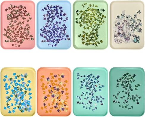 Puzzle Sorting Trays, 12 x 8.7 Inch Stackable Puzzle Sorter Trays, 8 Pack Puzzles Accessories for Sorting & Organizing Pieces in Kuwait