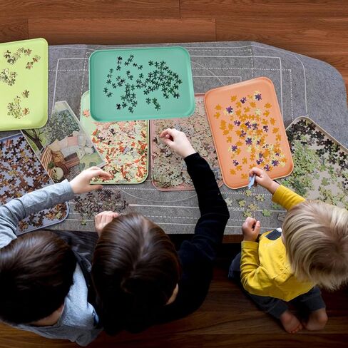 Puzzle Sorting Trays, 12 x 8.7 Inch Stackable Puzzle Sorter Trays, 8 Pack Puzzles Accessories for Sorting & Organizing Pieces in Kuwait
