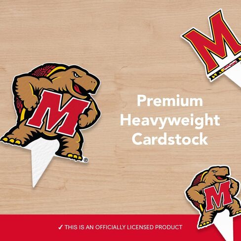 Desert Cactus University of Maryland Cupcake Topper and Cake Toppers Set - UMD Terrapins 25 Pcs Food Party Supplies, Decorations, Graduation and Game Day in Kuwait