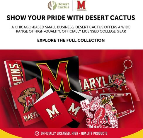 Desert Cactus University of Maryland Cupcake Topper and Cake Toppers Set - UMD Terrapins 25 Pcs Food Party Supplies, Decorations, Graduation and Game Day in Kuwait