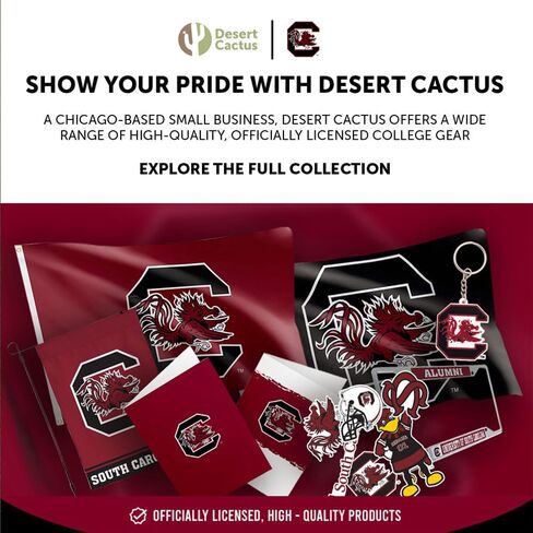 مجموعة أغطية الكب كيك وأغطية الكيك من جامعة صبار الصحراء في كارولينا الجنوبية - USC Gamecocks 25 قطعة من لوازم حفلات الطعام والديكورات والتخرج ويوم اللعب in Kuwait