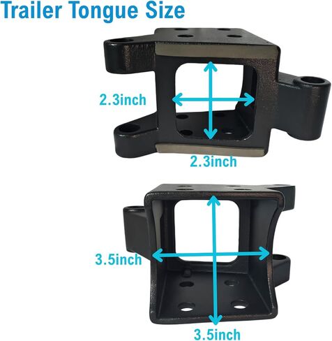 Folding Trailer Tongue Kit 11000 Lbs Towing Capacity Trailer Tongue Hinge for 3.5 x 3.5 Inch Beam, Swing Away Tongue Extension with Heavy-Duty Bolt-On Design for Boat RV Trailer Garage Storage in Kuwait