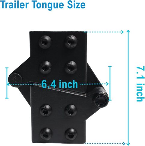 Folding Trailer Tongue Kit 11000 Lbs Towing Capacity Trailer Tongue Hinge for 3.5 x 3.5 Inch Beam, Swing Away Tongue Extension with Heavy-Duty Bolt-On Design for Boat RV Trailer Garage Storage in Kuwait