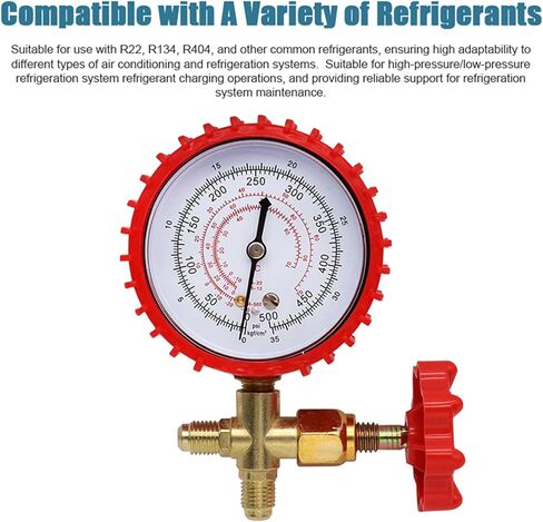 Air Conditioning Refrigeranting Gauge Pressure Adjustable Refrigeration Maintenance Equipment Air Conditioner Repairing Tool for R22 R134 R404 Refrigerants in Kuwait