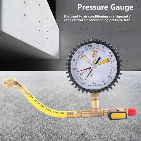 Oumefar Air Conditioning Refrigeration Nitrogen Pressure Test Pressure Measurement Tool for HVAC and Automotive Systems 1/4 SAE Inch Interface 60bar Range in Kuwait