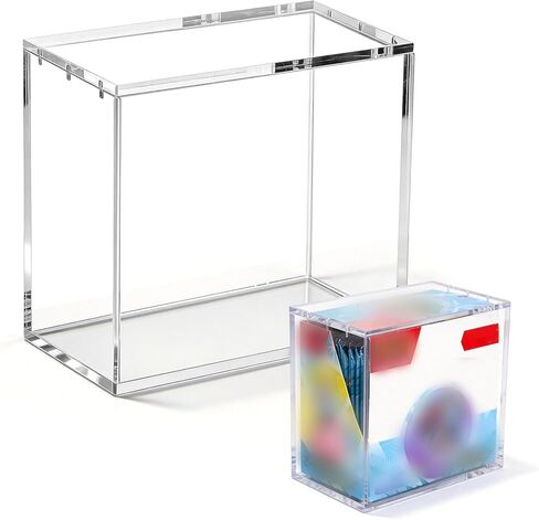 Acrylic Display Case Protector for PKMN Booster Box, 5 + 8mm Ultra Thick Clear Card Storage Box with Magnetic Lid & UV Protection, Compatible with PKMN Booster Boxes, Internal Size:5.5"x3"x4.9" in Kuwait