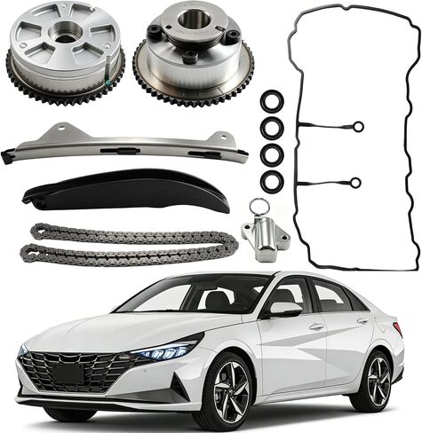 24321-2E010 24370-2E020 24350-2E700 Timing Chain Kit with VVT Camshaft Sprocket, Intake & Exhaust Sprocket and Valve Cover Gasket for Hyundai Elantra, Kona, Veloster, for Kia Forte, SOUL 2.0L in Kuwait