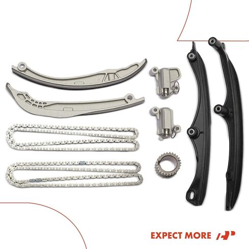 مجموعة A-Premium مكونة من 9 مجموعة سلسلة توقيت المحرك مع ضرس وشداد ودليل متوافق مع Ford F-150 F150 2017-2024، Expedition 2018-2024 وLincoln Navigator 2018-2024، 3.5 لتر in Kuwait
