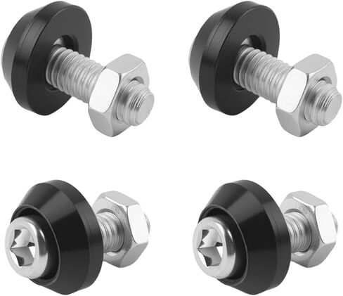 4PCS Motorcycle License Plate Screws Kit,Sturdy Motorcycle License Plate Bolts for Fastening & Decorating Licenses Plates,Unique Car & Motorcycles Screws for Licenses Plates in Kuwait