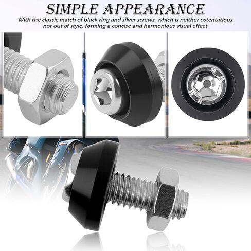 4PCS Motorcycle License Plate Screws Kit,Sturdy Motorcycle License Plate Bolts for Fastening & Decorating Licenses Plates,Unique Car & Motorcycles Screws for Licenses Plates in Kuwait
