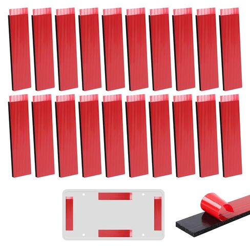 20-Pack Double-Sided Foam Adhesive Pads for License Plates – Heavy-Duty Hold, Waterproof, Heat-Resistant, Easy Tear Tab, Peel & Stick in Kuwait