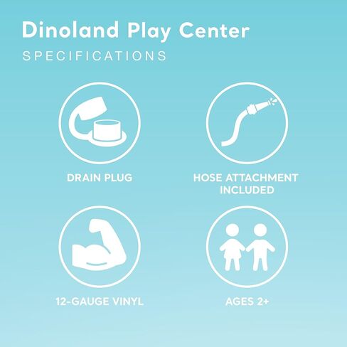 Intex 11 by 7.5 Foot by 44 Inch Dinoland Play Center Kiddie Swimming Pool with Intex 120 Volt Quick Fill AC Corded Electric Air Pump in Kuwait
