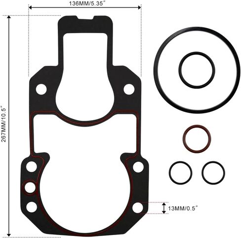 94996Q2 18-2619 مجموعة حشية Outdrive عدة حشيات تركيب جرس الإسكان متوافقة مع MerCruiser R MR & Alpha One Gen II محركات سييرا in Kuwait