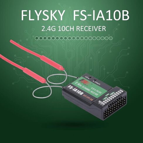 جهاز استقبال Goolsky Flysky FS-iA10B 10 قنوات 2.4 جيجا هرتز AFHDS 2A جهاز استقبال متوافق مع Flysky FS-i6 FS-i6S FS-i6X FS-i10 RC جهاز إرسال لطائرة هليكوبتر بدون طيار RC in Kuwait