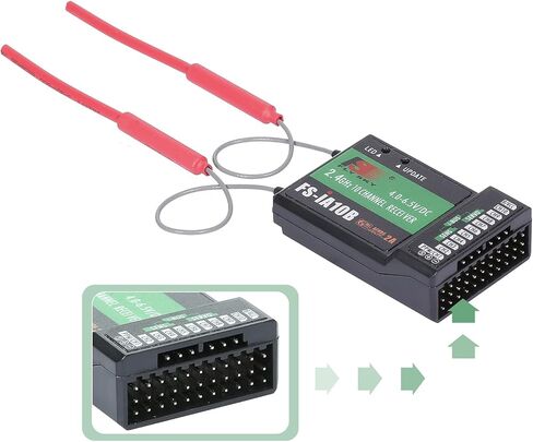 جهاز استقبال Goolsky Flysky FS-iA10B 10 قنوات 2.4 جيجا هرتز AFHDS 2A جهاز استقبال متوافق مع Flysky FS-i6 FS-i6S FS-i6X FS-i10 RC جهاز إرسال لطائرة هليكوبتر بدون طيار RC in Kuwait