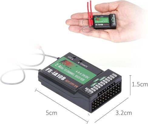جهاز استقبال Goolsky Flysky FS-iA10B 10 قنوات 2.4 جيجا هرتز AFHDS 2A جهاز استقبال متوافق مع Flysky FS-i6 FS-i6S FS-i6X FS-i10 RC جهاز إرسال لطائرة هليكوبتر بدون طيار RC in Kuwait