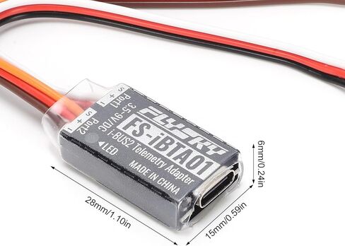 GoolRC Flysky FS-iBTA01 i-BUS2 Telemetry Adapter 3.5-9V/DC for i-BUS2 Protocol Series Receivers Supported 512M~8G Memory Cards in Kuwait