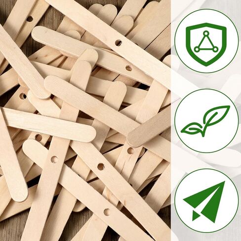 100 Pcs Candle Wick Holders Wooden Candle Wick Centering Devices Bars Wax Stick Clips Center Tool for DIY Wax Crafting Material Supplies in Kuwait