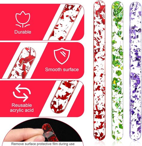 50PCS Acrylic Popsicle Sticks, 10 Colors Reusable Cakesicle Sticks, Glitter Ice Pop Stick for Cake, Candy, Dessert, Gifts, Party Craft, Art Projects (4.5 Inch) in Kuwait