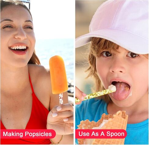 50PCS Acrylic Popsicle Sticks, 10 Colors Reusable Cakesicle Sticks, Glitter Ice Pop Stick for Cake, Candy, Dessert, Gifts, Party Craft, Art Projects (4.5 Inch) in Kuwait