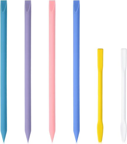 6PCS Silicone Stir Sticks for Resin, Reusable Resin Stir Sticks for Paint, Arts, Crafts, Facial Masks 6 Colors Mixing Stick Silicone Stick in Kuwait