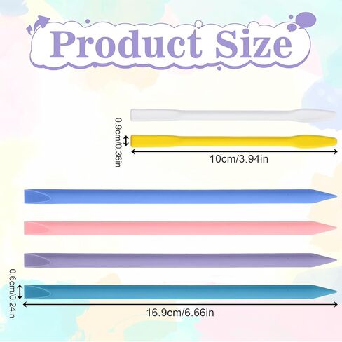 6PCS Silicone Stir Sticks for Resin, Reusable Resin Stir Sticks for Paint, Arts, Crafts, Facial Masks 6 Colors Mixing Stick Silicone Stick in Kuwait